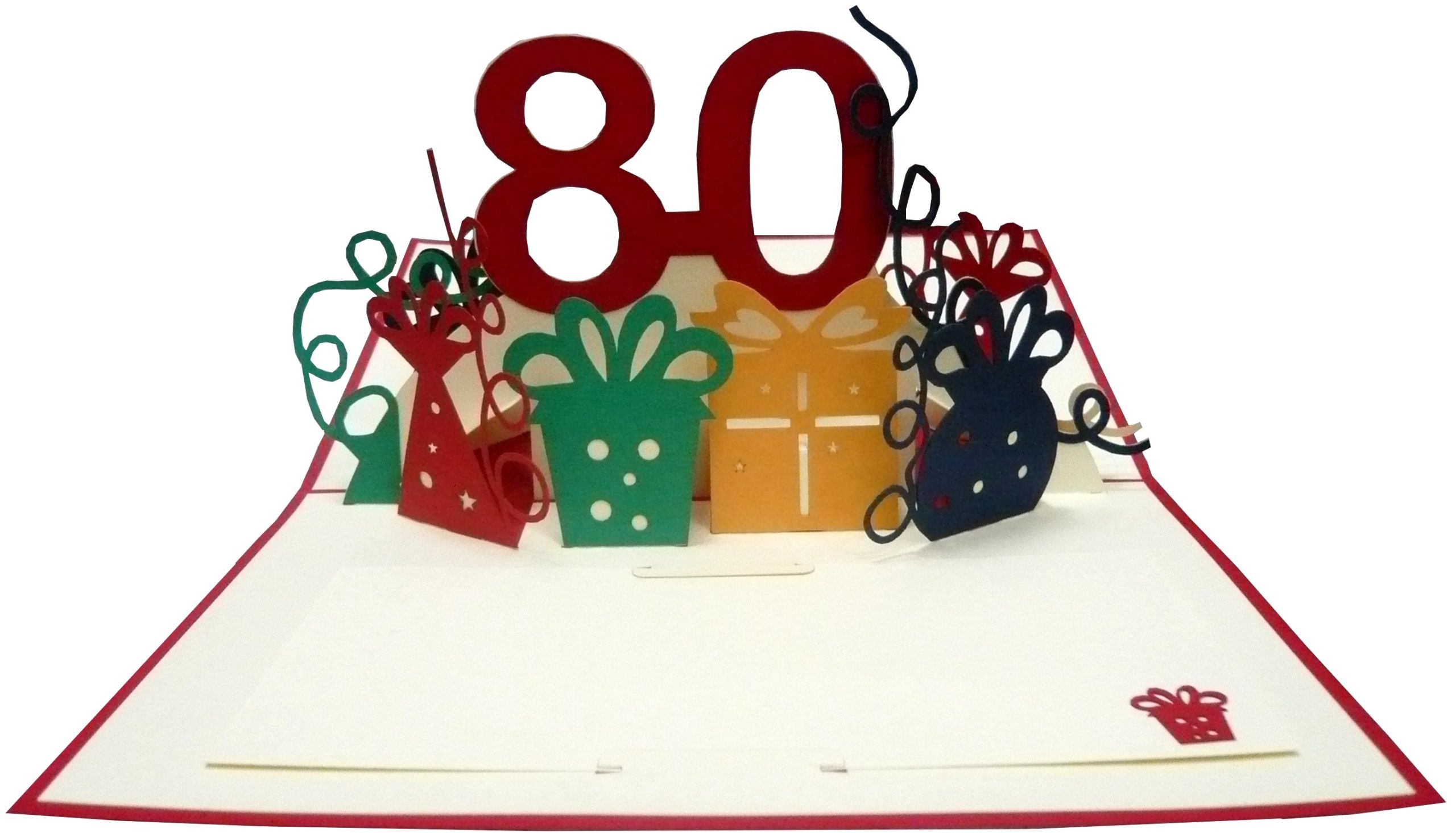 3D Pop-Up Karte Geburtstag "80"