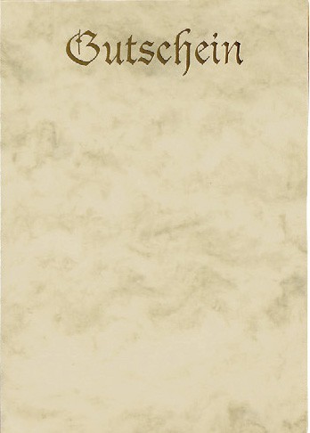 A4 Bogenpackung "Gutschein"