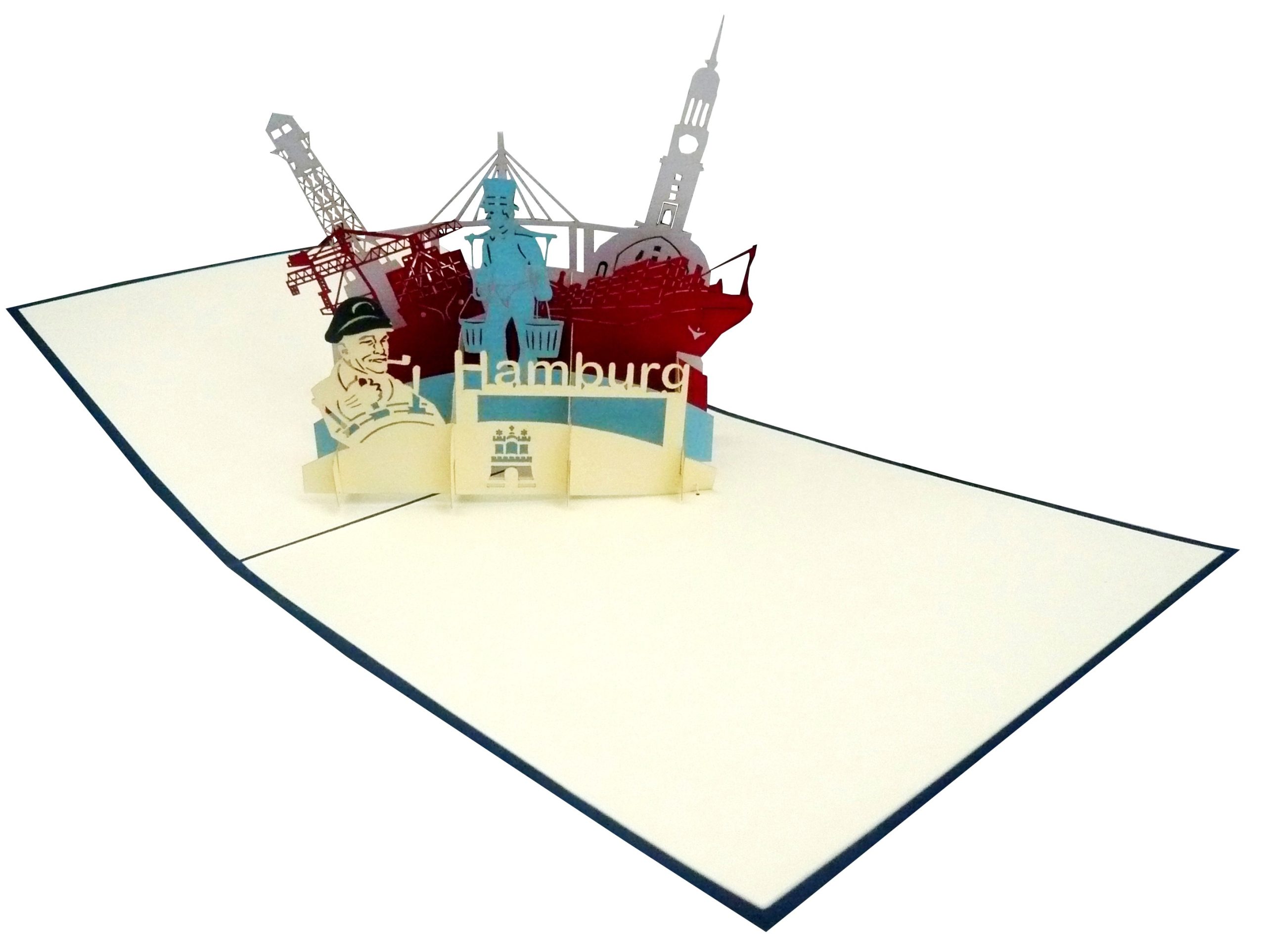 3D Pop-Up Karte "Hamburg"