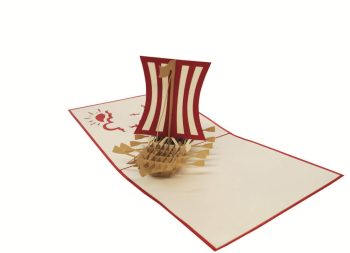 3D Pop-Up Karte "Wikingerschiff"