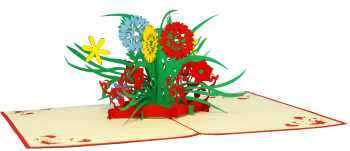 3D Pop-Up Karte "Wildblumen"