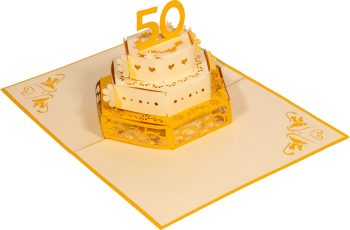 3D Pop-Up Karte "Goldhochzeit"