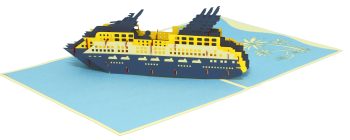 3D Pop-Up Karte "Kreuzfahrtschiff"