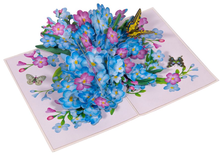 3D Pop-Up Karte Color "Blumen & Schmetterling"