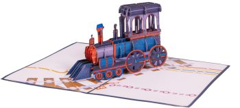 3D Pop-Up Karte -Color- "Lokomotive"