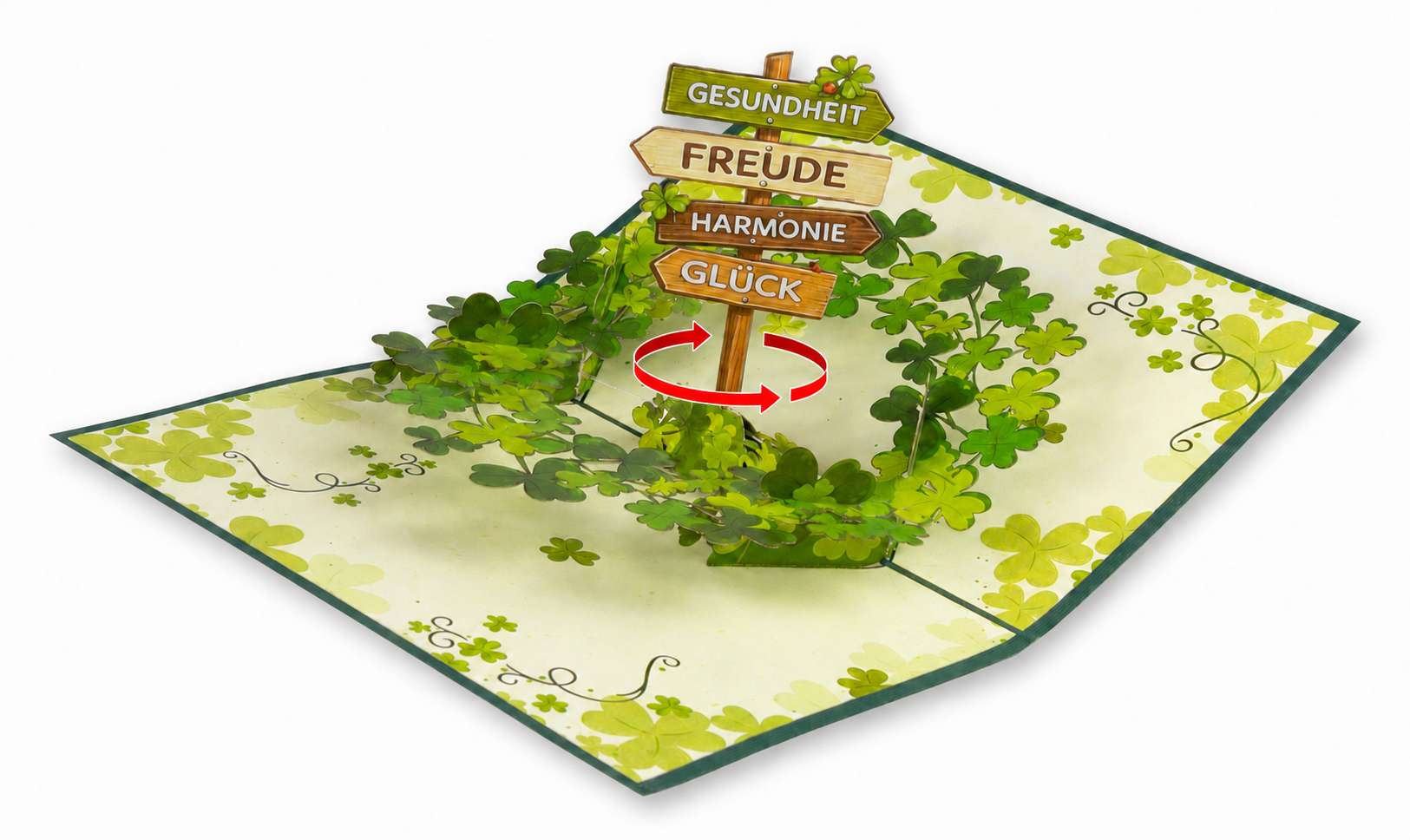 3D Pop-Up -Moving Card- “Klee / Wunschpfad”